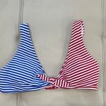 Forever 21 Blue/Red Striped Bikini Top Photo 0