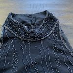 Chadwick's VINTAGE Halter Womens Sz Large Black Beaded Cocktail Glam Photo 2