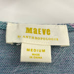 Maeve  Florence Floral Print Swing Mini Dress Bell Sleeve Blue Womens Medium Photo 5