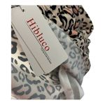 Hibluco Leopard Print Layered Ruffle Tie up High Waist Short Tiered Skirt Size S Black Photo 3