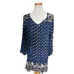 Angie Womens  Boho Tassel Paisley Print Tunic Dress - Sz M Photo 1