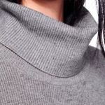 Free People Softly Structured Knit Turtleneck Oversized Gray Sweater Size XS Photo 5