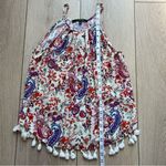 19 Cooper  Maycon Halter Top Bohemian Floral Tassel Sleeveless Shirt Size Small Photo 5