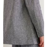 Everlane  The Linen Oversized striped Blazer Gray NEW Photo 5