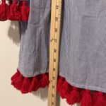 Tory Burch  Cover Up Striped Tunic Size Small Tassel Cotton Beach Swim Top Blue Photo 8