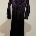 ZARA sparkly velvet dress purple Size Small 0387/201 Photo 3