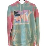MTV graphic pink and blue tie dye hoodie Size L Photo 0
