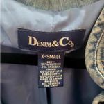 Denim&Co Blue Floral Embroidered Jean Jacket Size XS Photo 5