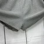 One Clothing LARGE Womens White Gray Striped Short Sleeve Cold Shoulder Jumper Photo 4