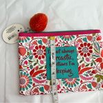 Cosmetic Pouch "I'm Not Always Sarcastic Sometimes I'm Sleeping" NWT Red Photo 1