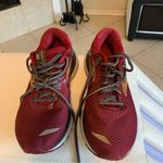 Brooks  Men's Burgundy and Gold Athletic Shoes Photo 1