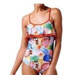 Disney Parks Swimsuit Womens XS Minnie Mouse Hawaiian Print one-piece Aloha Photo 0