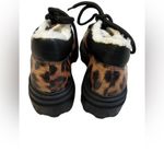 Schutz  Women Lucille Faux Shearling Lined Loafer Leopard Print Size 6 Photo 2