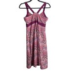 prAna  Amaya Geometric Athleisure Tank Dress Casual Size Medium Burgundy Pink Photo 1