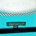 For Cynthia Linen Hooded Jacket Size Small Blue High Low Lagenlook Photo 7