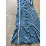 Newport News Vintage 90s Denim Dress Womens 6 Midi Flare Button Front Western Festival Photo 5