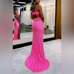 Berlin Nova  Pink Sequin Open Front Prom Dress Photo 1