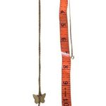 Vintage Dangling Butterfly Pendant Necklace Set Bracelet Hoop Earrings Gold Photo 2