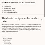 J.Crew  Womens Crochet short-sleeve cardigan in stripe Antique Black Photo 2