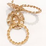 Gold Statement Earrings Lioness Photo 2