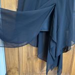 R & M Richards  Dress 12 Black Embroidered Beaded Asymmetric Whimsygoth Gatsby Photo 4