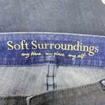 Soft Surroundings NWOT Jeans 6 Petite Ankle Touch Of Lace Crochet Hem Dark Wash Photo 5