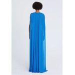 NWT Halston Heritage Ashley Azure Royal Blue Plunge Maxi Dress Size 6 Photo 2