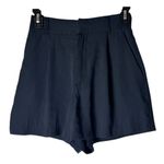 ZARA  Shorts Women XS Black High Rise Pleated Front Short Gothic Preppy Outdoor‎ Photo 0