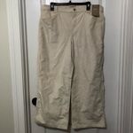 Madewell  Women's‎ Cropped Pants Size 33 Petite Cream Ribbed Emmett Wide Leg NWT Photo 1