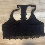 Aerie unlined ribbed lace black bralette Photo 1