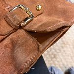 Michael Kors Camel Brown Suede Knee High Boot Round Toe Block Heel SZ 10 Buckle Photo 13