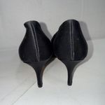 Butter For Diane B Satin Peep Toe Italian Black Minimalist Pumps Heels Size 9 Photo 6
