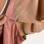 Diane Von Furstenberg  Pink Ruffle Flutter Sleeve Surplice Wrap Bodysuit Size S Photo 3