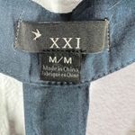 Xxi Crochet High Neck Top Sleeveless Pockets Medium Navy Y2K Style Babydoll Photo 2