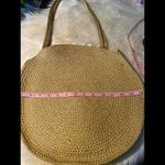 Stylish Woven Jute Round Tote Bag Tan Photo 5