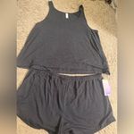 Stars Above Charcoal Grey Slub Knit Tank & Shorts Set - size XL Photo 3