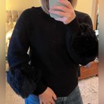 FOR THE REPUBLIC Black fur sweater Photo 3