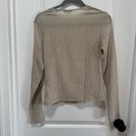 Vince . Textured Crinkle Top size Small in Hayseed Beige Long Sleeve Shirt Photo 9