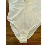 Topshop NWT Cream Ribbed Marquis Cutout Bodysuit, size M Photo 4