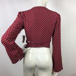 Flynn Skye  Wrap Top Multi-way Convertible Bell Sleeve Polka Dot L Photo 12