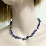 Handmade Sodalite Crystal Chips Toggle Necklace Photo 1