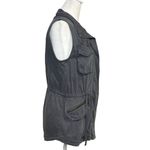 Caslon  Petite XS dark blue grey utility vest cotton blend versatile styling NWOT Photo 6