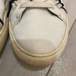 Tory Burch  White Leather and Navy Blue Trimmed Ruffle Sneaker, women’s size 9.5 Photo 8