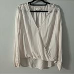 Velvet Tees Velvet Heart White High/Low Top. Subtle light pink. Photo 0