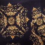 ASOS  Black and Gold Baroque Long Sleeve off shoulder mini Dress Size 4 Photo 14