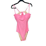 J.Crew Cutout Tie-Back One Piece Swimsuit Tea Rose Pink Size 16 Photo 3