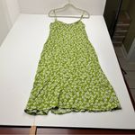 Reformation Crimini Fennel Slip On Slit Midi Dress Size 4 Green White NEW Photo 10