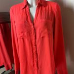 EXPRESS Long Sleeve Notched Collar Blouse Photo 14