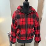 BB Dakota Everlong‎ Red Black Puffer Jacket Fall Winter Crop Buffalo M Size M Photo 2