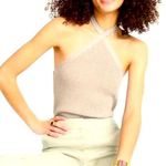 J.Crew Halter Sweater Tank Top Cashmere Blend Ribbed Beige 2X (Size 20) NWT Photo 0